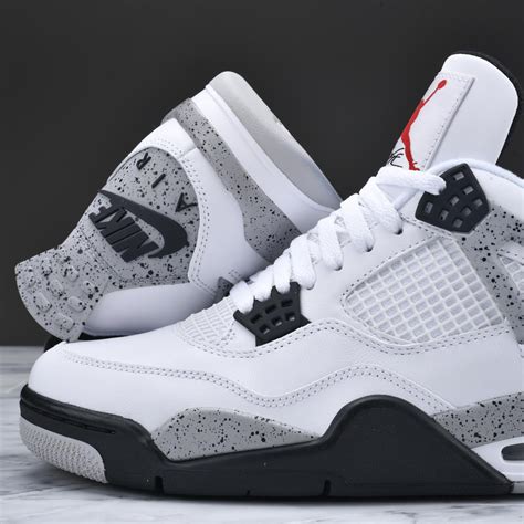 fake air jordan 4 retro white cement shoes mens|jordan 4 retro og cement.